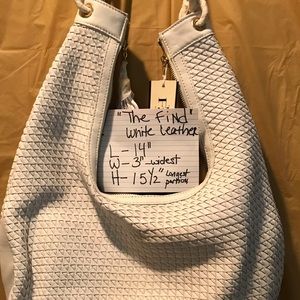 White Leather NWT The Find purse Vintage